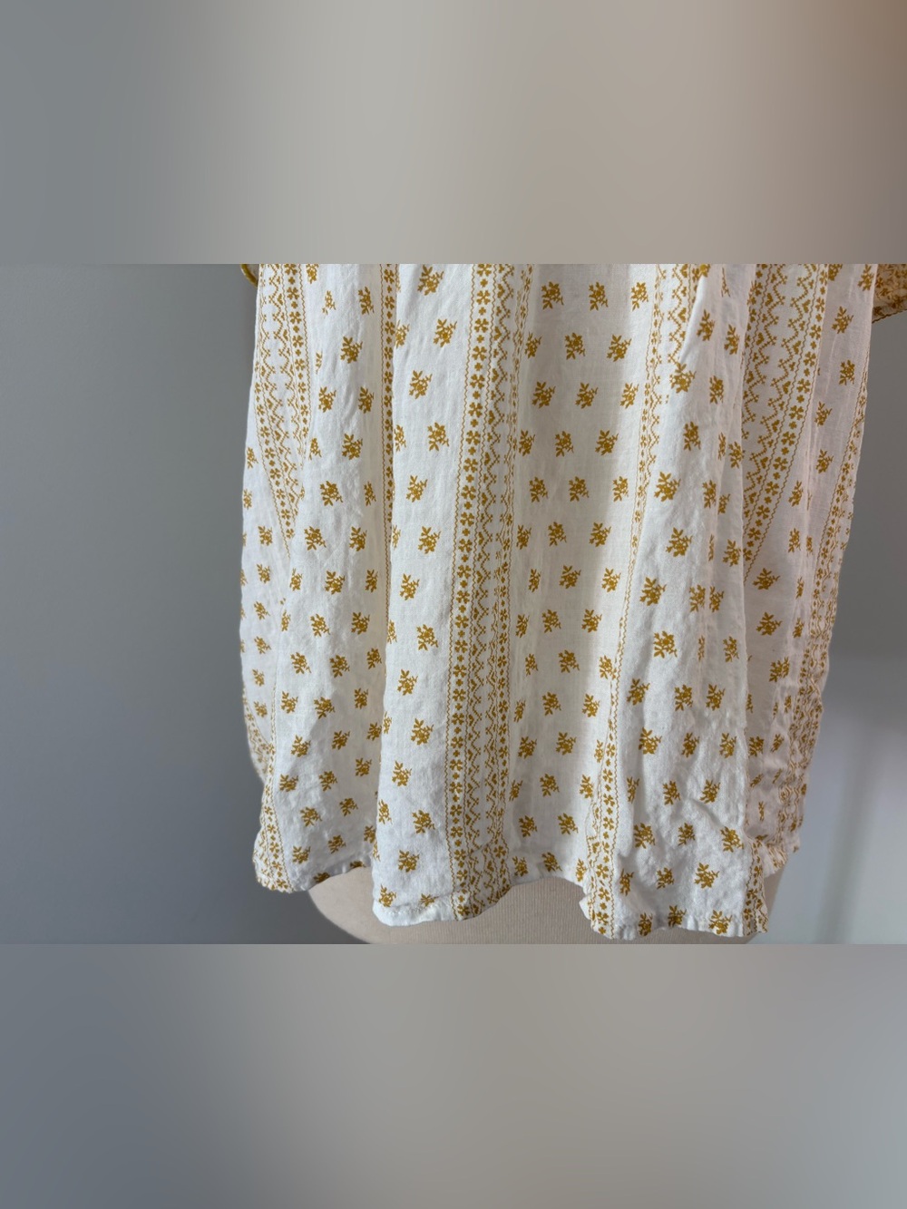 Patchwork Square-Neck Peasant Top - Picture 9 of 12